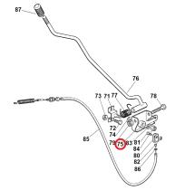 STIHL 61257604300 - Soporte palanca accionamiento cuchillas tractor VIKING