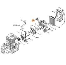 STIHL 41341829501 - Botón giratorio del aire desbrozadora STIHL