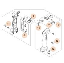 STIHL 41477901325 - Empuñadura de acelerador completa desbrozadora STIHL